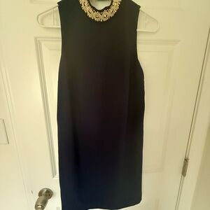Lilly Pulitzer Blue and Gold Sheath Cocktail Dress NWT